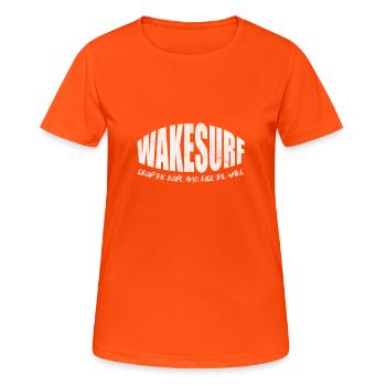 Wakeboard - T-shirt respirant Femme - orange néon - Devant - AI Model Female 172 dark (172cm)