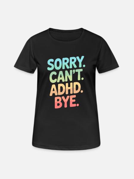 TDAH - T-shirt respirant Femme - noir