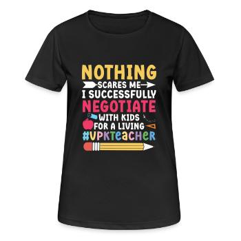 Don't worry, I negotiated successfully with me - Women's Breathable T-Shirt - black - Front - AI Model Female 172 light (172cm)