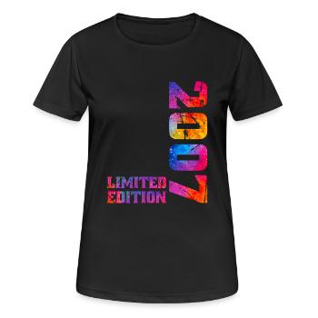 18 Ans Né en 2007 18ème Anniversaire Garçon Fille - T-shirt respirant Femme - noir - Devant - AI Model Female 172 light (172cm)