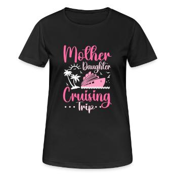 Mother Daughter Cruise Vacation Adventure - Women's Breathable T-Shirt - black - Front - AI Model Female 172 light (172cm)