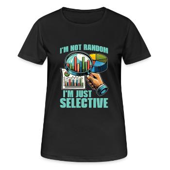 Statisticien Je ne suis pas au hasard Je suis mathématicien - T-shirt respirant Femme - noir - Devant - AI Model Female 172 light (172cm)