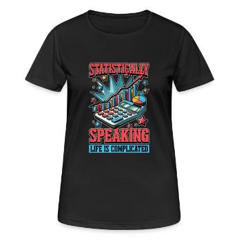 Statistically Speaking Data Scientist Statistician - Women's Breathable T-Shirt - black - Front - AI Model Female 172 light (172cm)
