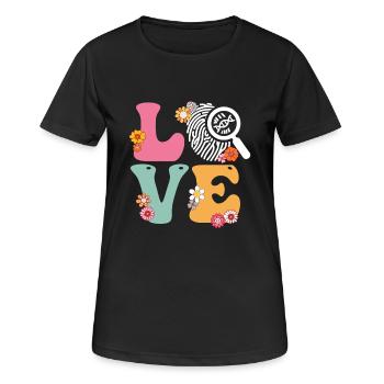 Amour Enquêteur médico-légal Scientifique médico-légal - T-shirt respirant Femme - noir - Devant - AI Model Female 172 light (172cm)
