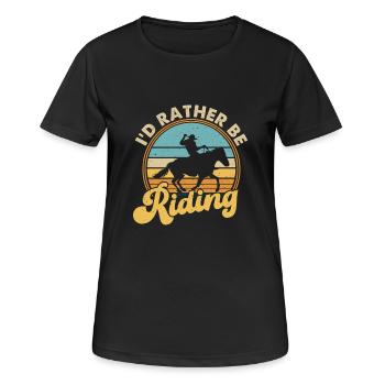 I'D Rather Be Riding - Women's Breathable T-Shirt - black - Front - AI Model Female 172 light (172cm)