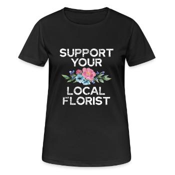 Support your local florist with - Women's Breathable T-Shirt - black - Front - AI Model Female 172 light (172cm)