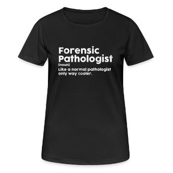 Enquêteur judiciaire Enquêteur de scène de crime - T-shirt respirant Femme - noir - Devant - AI Model Female 172 light (172cm)