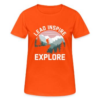 Scout Guide Scout Camping - Women's Breathable T-Shirt - neon orange - Front - AI Model Female 172 dark (172cm)