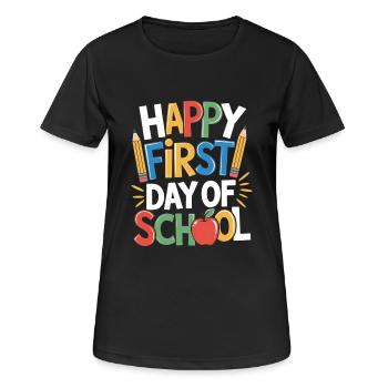 Funny Start of School Saying School Enrollment - Women's Breathable T-Shirt - black - Front - AI Model Female 172 light (172cm)