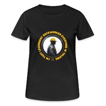 Hafenarbeiter Legendary Dockworker - Women's Breathable T-Shirt - black - Front - AI Model Female 172 light (172cm)