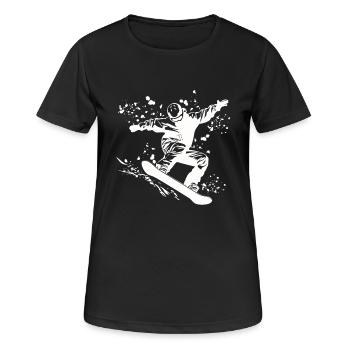 Snowboarder Snowboarding Snowboard - Women's Breathable T-Shirt - black - Front - AI Model Female 172 light (172cm)