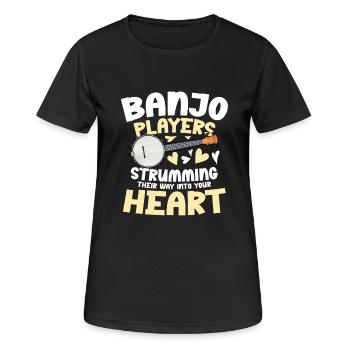 Banjo Player : une musique qui va conquérir votre cœur - T-shirt respirant Femme - noir - Devant - AI Model Female 172 light (172cm)