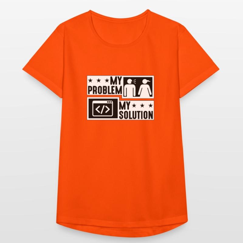 Online Coder My Problem My Solution Pictogram Mom Frauen T-Shirt atmungsaktiv
