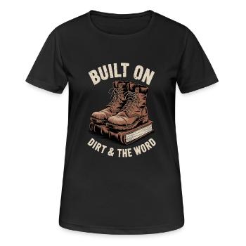 Chrétien Homesteader Foi Agriculture Vie lugubre - T-shirt respirant Femme - noir - Devant - AI Model Female 172 light (172cm)