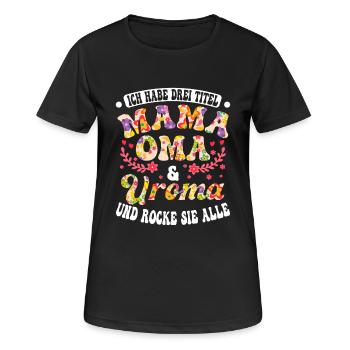 Maman grand-mère arrière-maman et bercez-la toute maman Fête des mères - T-shirt respirant Femme - noir - Devant - AI Model Female 172 light (172cm)