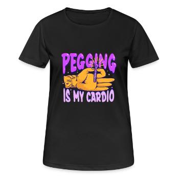 Cribbage Pegging Is My Cardio - Women's Breathable T-Shirt - black - Front - AI Model Female 172 light (172cm)