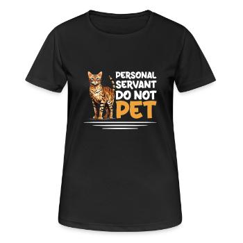 Serviteur personnel ne caresse pas - T-shirt respirant Femme - noir - Devant - AI Model Female 172 light (172cm)