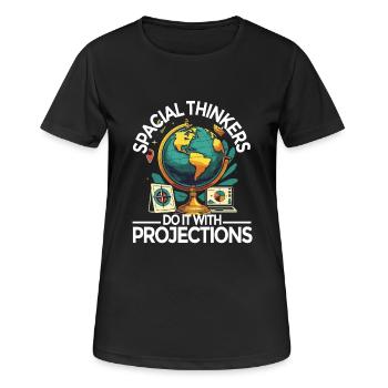 Geographic Information Systems Special Thinkers - Women's Breathable T-Shirt - black - Front - AI Model Female 172 light (172cm)