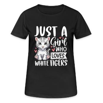 Just a Girl Who Loves White Tigers - Women's Breathable T-Shirt - black - Front - AI Model Female 172 light (172cm)