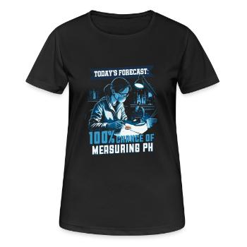 Soil Science 100% Chance Of Measuring PH - Women's Breathable T-Shirt - black - Front - AI Model Female 172 light (172cm)