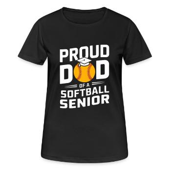 Fier diplômé de l’école secondaire Softball Dad - T-shirt respirant Femme - noir - Devant - AI Model Female 172 light (172cm)