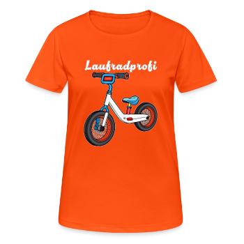 ROUE PROFESSIONNELLE - T-shirt respirant Femme - orange néon - Devant - AI Model Female 172 dark (172cm)
