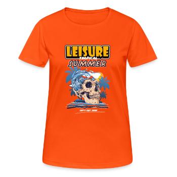 Leisure Tropical Summer - Women's Breathable T-Shirt - neon orange - Front - AI Model Female 172 dark (172cm)