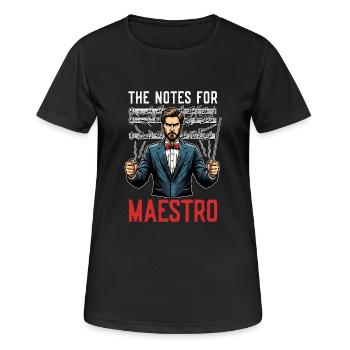 Music Director The Notes For Maestro Music Lover - Frauen T-Shirt atmungsaktiv - Schwarz - Vorne - AI Model Female 172 light (172cm)
