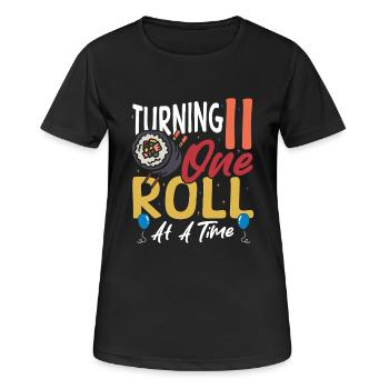 Geburtstag Sushi 11 Wasabi Stäbchen - Frauen T-Shirt atmungsaktiv - Schwarz - Vorne - AI Model Female 172 light (172cm)