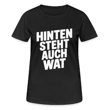 Hinten Steht Auch Wat - Frauen T-Shirt atmungsaktiv - Schwarz - Vorne - AI Model Female 172 light (172cm)