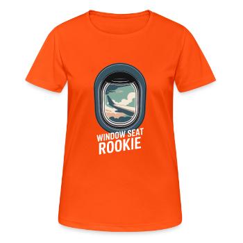 First time flying Travel Memory Sky - Women's Breathable T-Shirt - neon orange - Front - AI Model Female 172 dark (172cm)