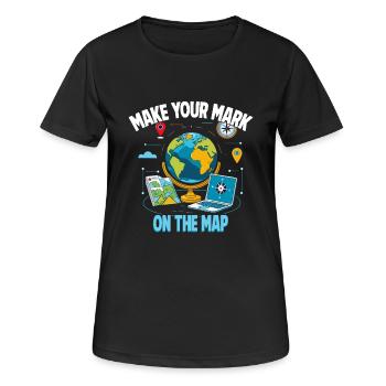 Systèmes d’information géographique - T-shirt respirant Femme - noir - Devant - AI Model Female 172 light (172cm)