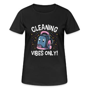 Reinigung Liebhaber Reinigungskraft - Frauen T-Shirt atmungsaktiv - Schwarz - Vorne - AI Model Female 172 light (172cm)