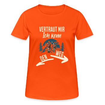 Wander - Women's Breathable T-Shirt - neon orange - Front - AI Model Female 172 dark (172cm)
