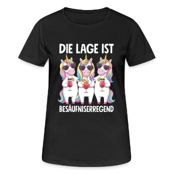 La situation est l’ivresse - T-shirt respirant Femme - noir - Devant - AI Model Female 172 light (172cm)