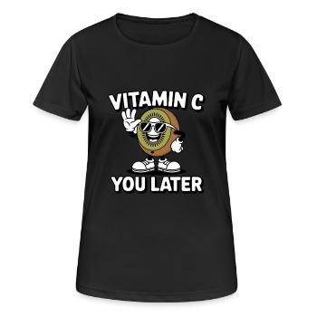 Funny Kiwi Vitamin C Fruit Kiwifruit - Women's Breathable T-Shirt - black - Front - AI Model Female 172 light (172cm)