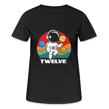 Astronaut Twelve Birthday Adventure - Women's Breathable T-Shirt - black - Front - AI Model Female 172 light (172cm)