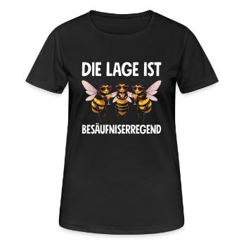 La situation est l’ivresse - T-shirt respirant Femme - noir - Devant - AI Model Female 172 light (172cm)