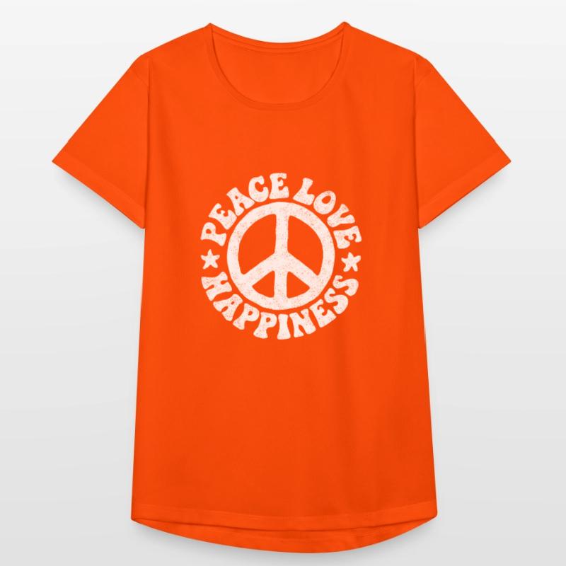 Friedenszeichen Friedenssymbol Hippie Geschenk Frauen T-Shirt atmungsaktiv