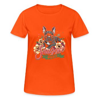 Pitbull Pitbulls Snuggle Pibble - Women's Breathable T-Shirt - neon orange - Front - AI Model Female 172 dark (172cm)