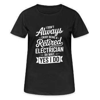 Technicien en électronique Retraite Dire Retraité - T-shirt respirant Femme - noir - Devant - AI Model Female 172 light (172cm)
