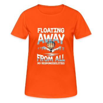 Flottez dans les nuages et oubliez tous vos soucis - T-shirt respirant Femme - orange néon - Devant - AI Model Female 172 dark (172cm)