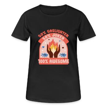 Allume-gaz Gaslighting - T-shirt respirant Femme - noir - Devant - AI Model Female 172 light (172cm)