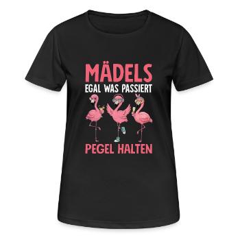 Les filles, peu importe ce qui se passe Maintenir les niveaux - T-shirt respirant Femme - noir - Devant - AI Model Female 172 light (172cm)