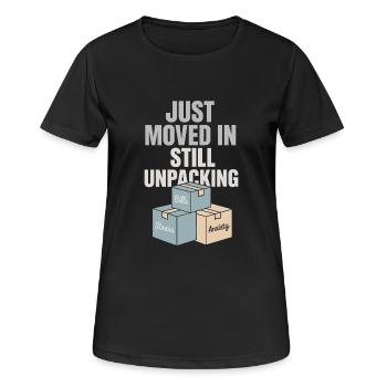 Cadeau pour l’achat d’une première maison Neuhause-propriétaire Humour - T-shirt respirant Femme - noir - Devant - AI Model Female 172 light (172cm)