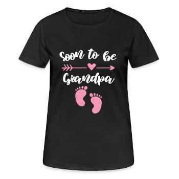 Bientôt grand-mère disant grand-mère design - T-shirt respirant Femme - noir - Devant - AI Model Female 172 light (172cm)