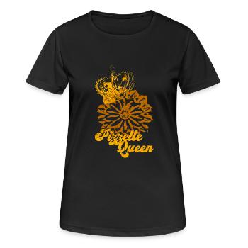 Pizzelle Queen Waffle Biscuit - Women's Breathable T-Shirt - black - Front - AI Model Female 172 light (172cm)
