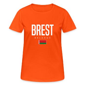 Brest Belarus Weißrussland - Women's Breathable T-Shirt - neon orange - Front - AI Model Female 172 dark (172cm)
