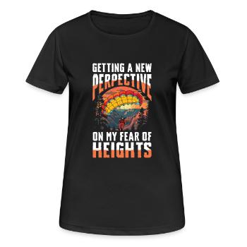 Neue Perspektive Auf Meine Höhenangst - Frauen T-Shirt atmungsaktiv - Schwarz - Vorne - AI Model Female 172 light (172cm)