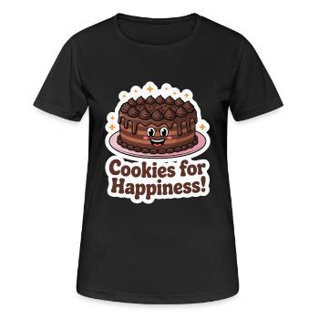 COOKIES POUR LE BONHEUR - T-shirt respirant Femme - noir - Devant - AI Model Female 172 light (172cm)